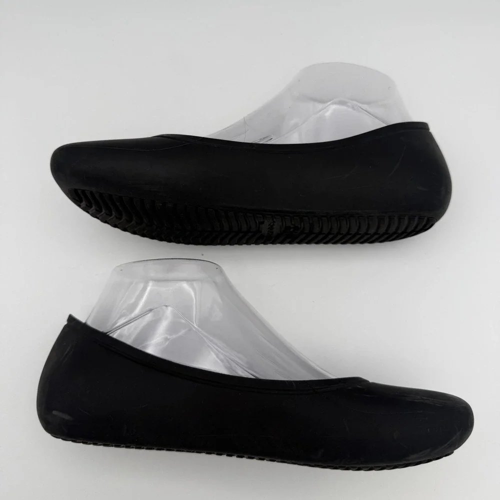 Women's Crocs Brooklyn Black Ballet Dance Dress Flat Slip-On‎ Shoes Size 7
